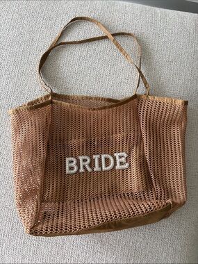 BRIDE Mesh Swim Tote Bag in Tan